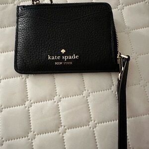 Kate Spade Black Pebbled Leather Wristlet